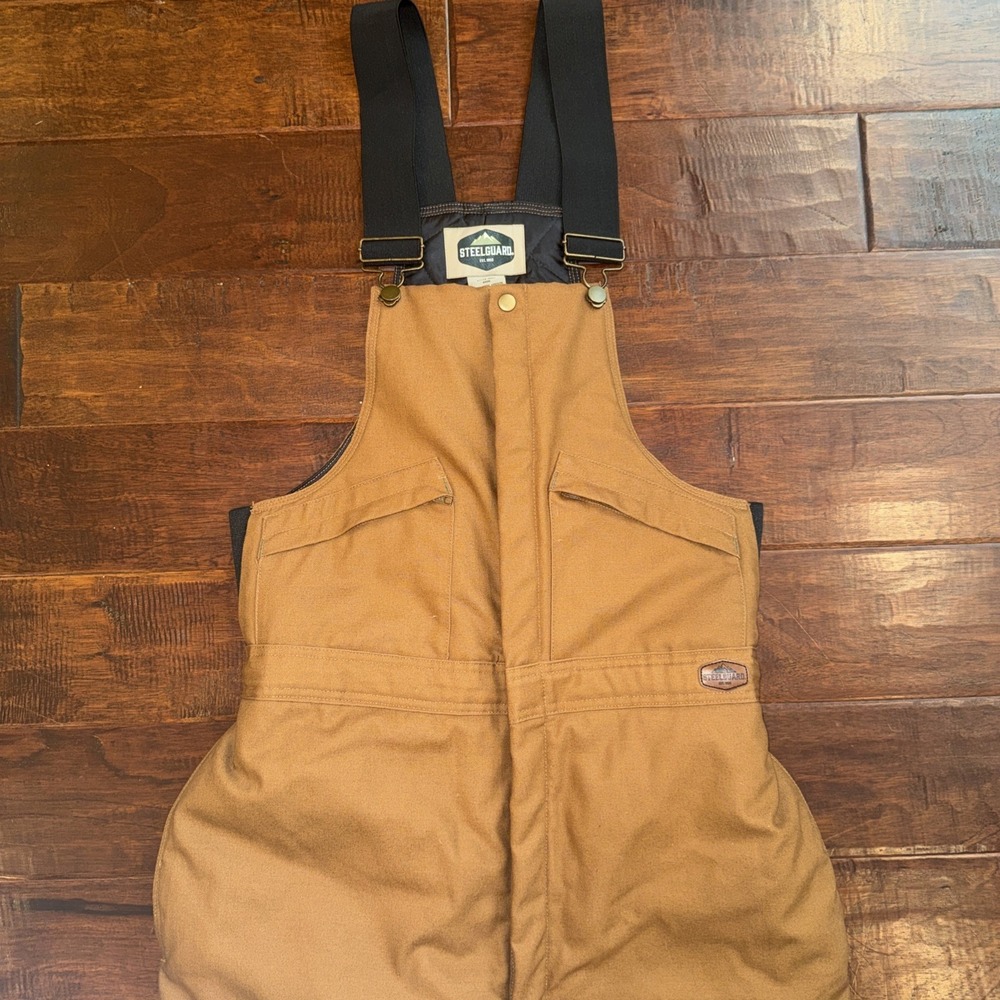 SteelGuard Canvas Overalls Bibs Insulated Size Medium NWOT Carpenter